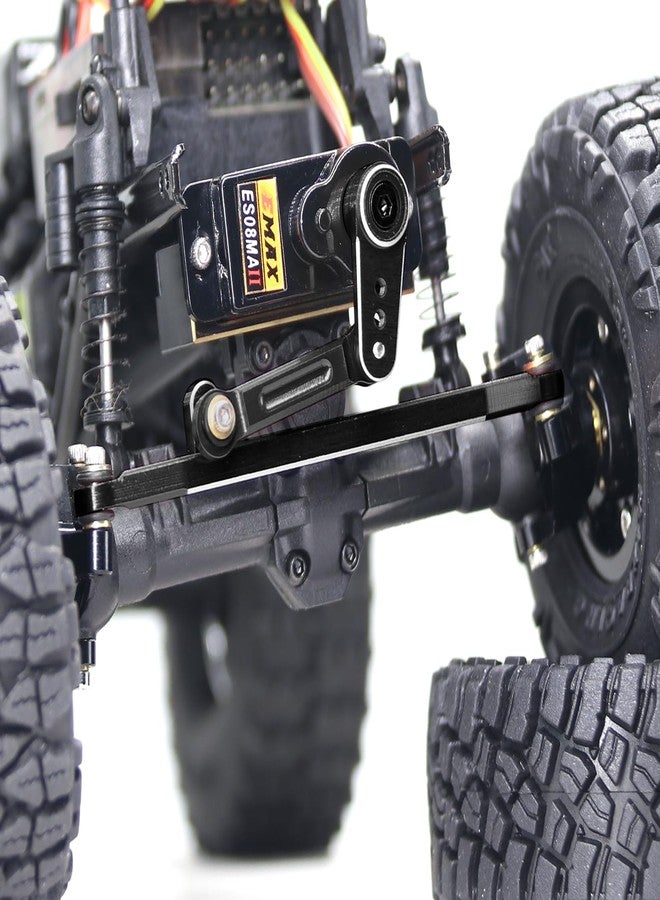 OGUNKE OGRC 12g Servo EMAX Servo RC Steering Servo with Servo Arm Steering Link and Brass Servo Mount for Axial SCX24 AX24 RC Car Upgrade Parts（Black） - Image 3
