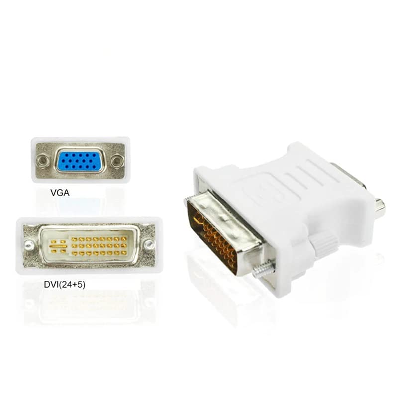 ETZIN DVI to VGA Adapter, DVI-I 24+5 to VGA Male to Female Converter Connector for Computer, Laptop,PC Host,Display Screen, Monitor and Projector NOT-Bi-Directional-EPL-250TC. - Image 4