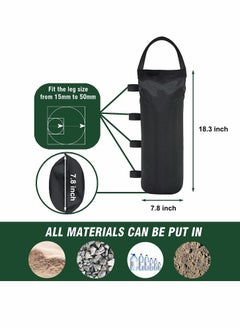 Excefore 112 LBS Extra Large Pop up Canopy Weights Sand Bags for Ez Pop up Canopy Tent Outdoor Instant Canopies, 4-Pack,Black (Without Sand) Dark Black  - Image 4