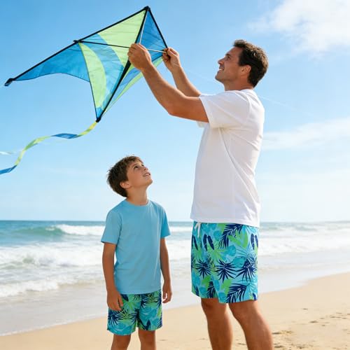Cozople Boys Swim Trunks Boxer Brief Liner Swim Shorts Botanical Green Bathing Suits Hawaiian Swimsuit Compression Stretchy Boardshorts Size 14-16 - Image 3