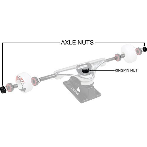 Dime Bag Hardware Dimebag Axle Nuts and Kingpin Nuts for Skateboard and Longboard Trucks - Image 4