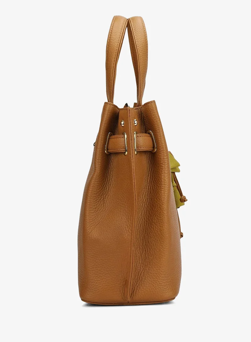 Da Milano Caramel Willow Top Handle Bag (M) for Women | Best Price UAE