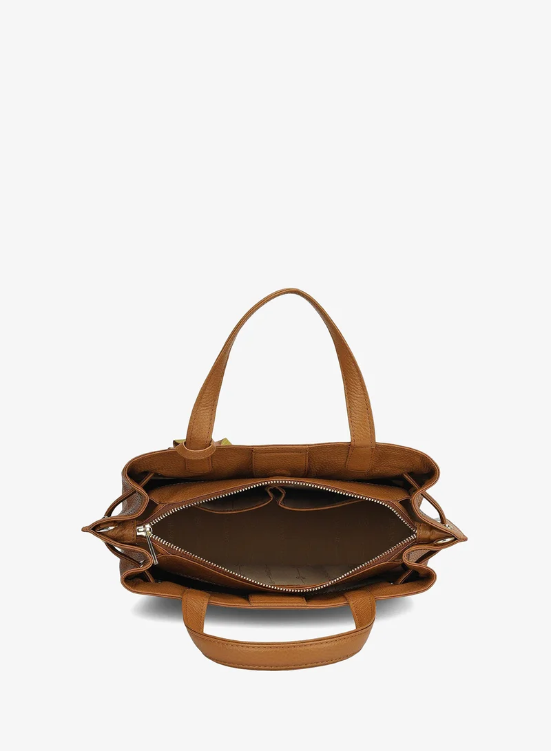 Da Milano Caramel Willow Top Handle Bag (M) for Women | Best Price UAE