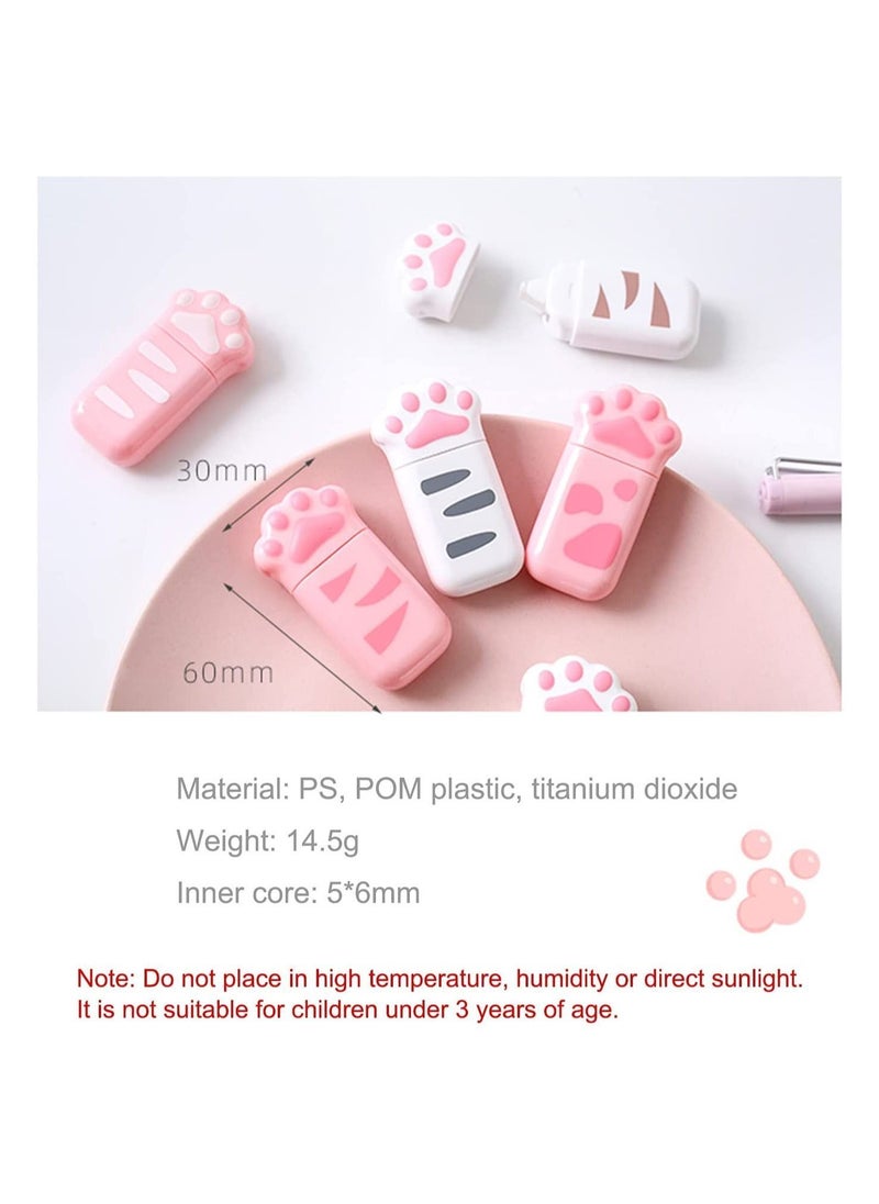 Y&D - Correction Tape  6 Pack Milk Cat Claw Cartoon Cute Girl Net Red Mini for Kids Students Writing Office School Supplies - Image 1