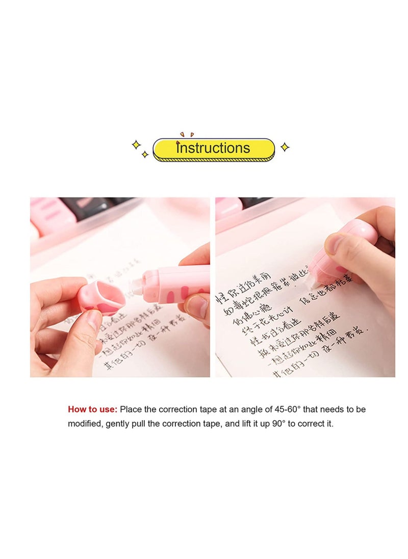 Y&D - Correction Tape  6 Pack Milk Cat Claw Cartoon Cute Girl Net Red Mini for Kids Students Writing Office School Supplies - Image 1