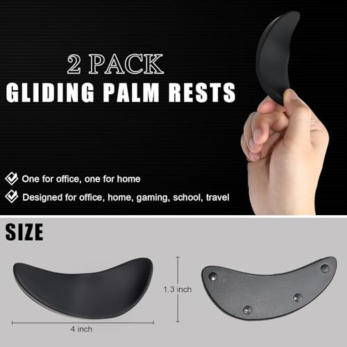 JIKIOU Right-Handed Truly Ergonomic Wrist Rest for Mouse 2 Pack, Carpal Tunnel Support, Pain Relief, Anti-Fatigue, Easy Glide, Office Computer Laptop Gaming Black - Image 4