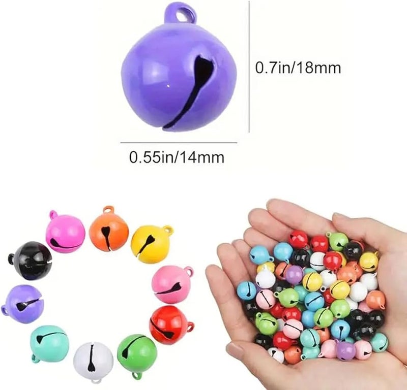 50Pcs 14mm Jingle Bells Random Color Mix For DIY Keychains Pet Decor Jewelry - Image 2