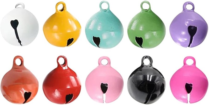 50Pcs 14mm Jingle Bells Random Color Mix For DIY Keychains Pet Decor Jewelry - Image 1