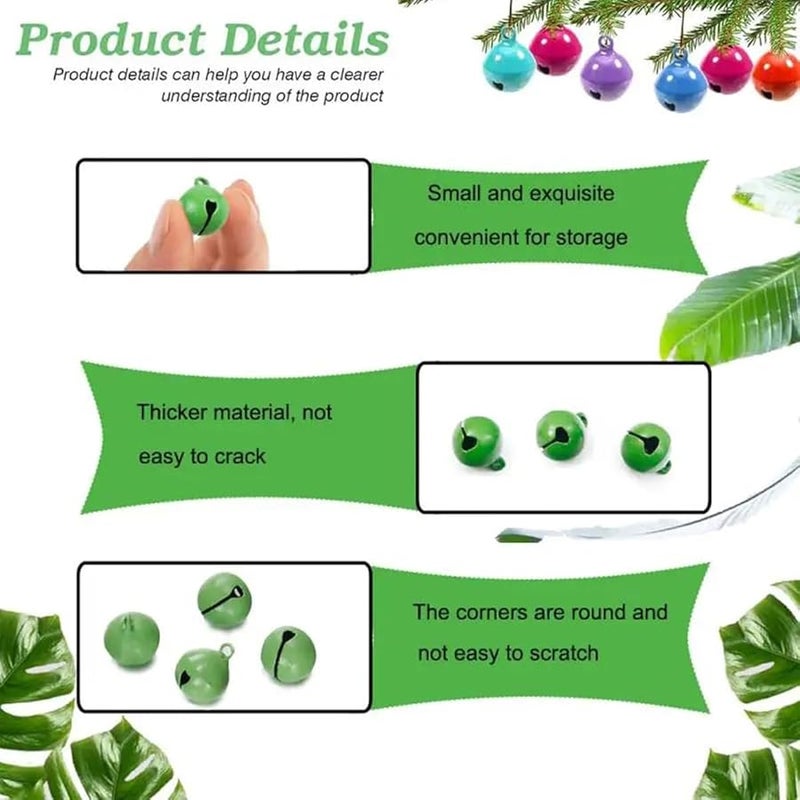 50Pcs 14mm Jingle Bells Random Color Mix For DIY Keychains Pet Decor Jewelry - Image 4