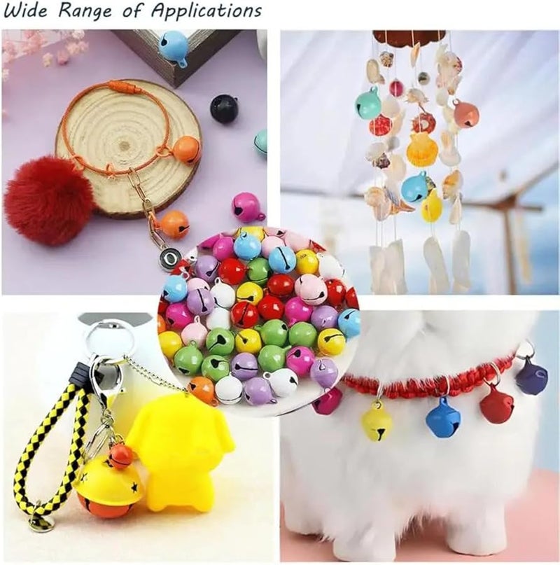 50Pcs 14mm Jingle Bells Random Color Mix For DIY Keychains Pet Decor Jewelry - Image 5