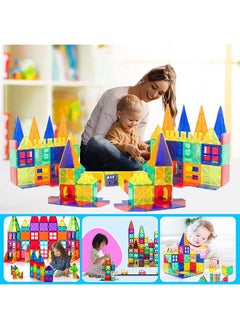 Beauenty 139 PCS Magnetic Tiles Building Blocks for Boys and Girls, Construction Toys for Toddlers Kids, Educational 3D Magnet Puzzles  - Image 5