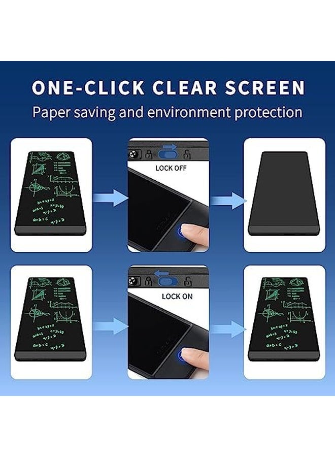 سكاي تاتش لوح كتابة بشاشة LCD مقاس 6.5 بوصة – جهاز رسم إلكتروني محمول مزود بقلم، يحتوي على زر لمسح المحتوى بضغطة واحدة، ووظيفة القفل – مناسب للأطفال والطلاب والاستخدام المكتبي. - Image 5
