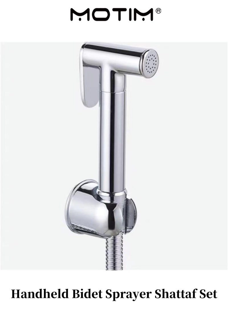 Motim Handheld Bidet Sprayer Shattaf Set Muslim Shower with 1.5m Bidet Hose and Holder No Drilling Copper toilet Spray Gun Set for Sprayer Toilet - Image 1