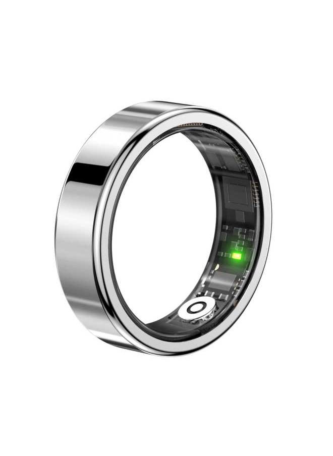 Generic RS09 Smart Ring Bracelet Multifunctional Technology For Men And Women Waterproof Sleep Monitoring Heart Rate Gesture Photo Brush Shake-Color:Bright Silver No. 8 (inner Diameter 18.2mm)  - Image 1