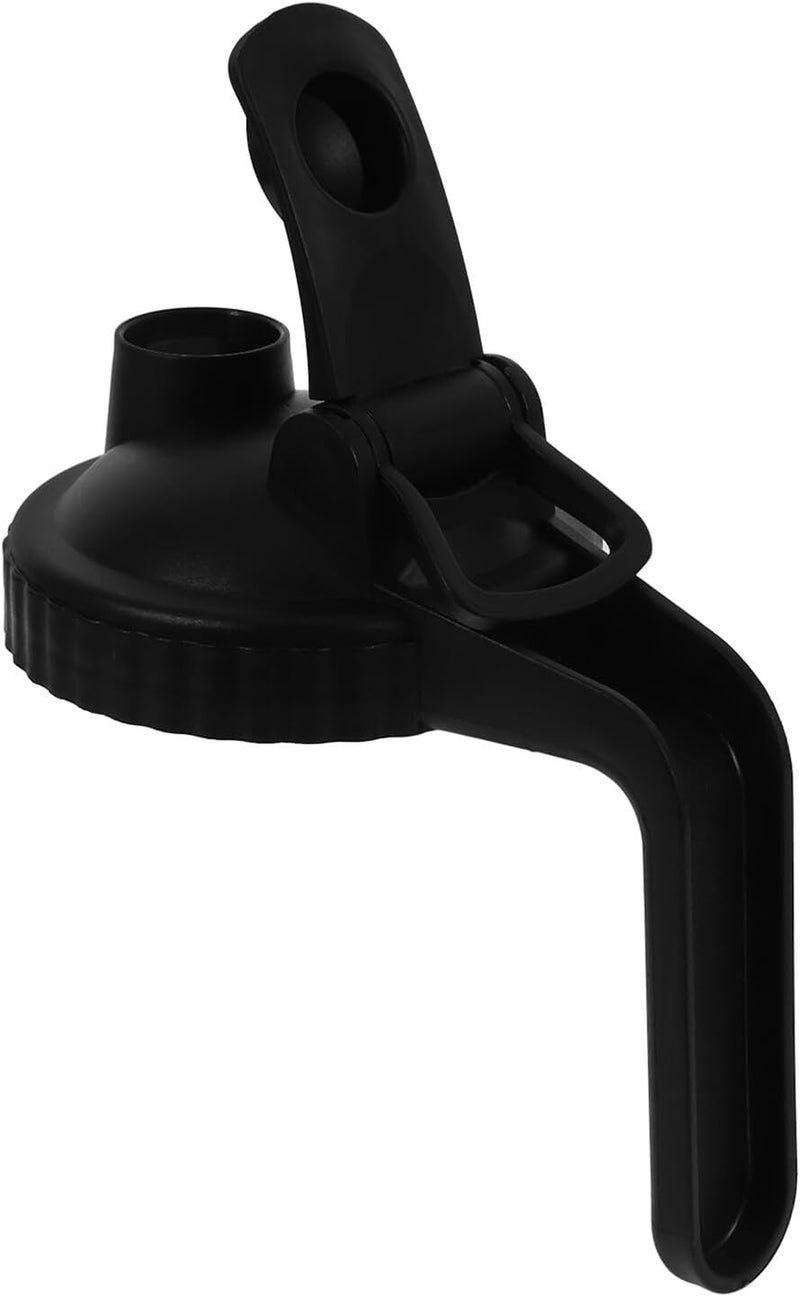 جرة ميسون ذات فم واسع مع مقبض وغطاء صنبور صب مانع للتسرب، زجاجة مشروبات زجاجية قابلة لإعادة الاستخدام مع غطاء مقبض أسود، مناسبة للعصير والتعليب والتخزين - Image 1
