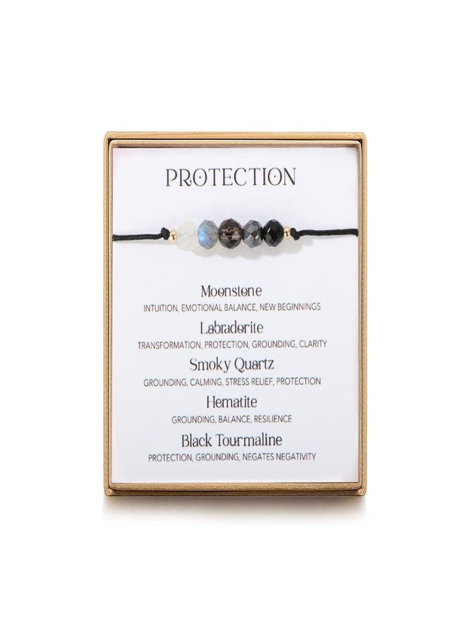 AULSIEY Empath Protection Bracelet for Women, Natural Healing Crystal Beaded Bracelet,Anxiety Good Luck Bracelet,Spiritual Emotional Gifts Hope Bracelets for Women - Image 1