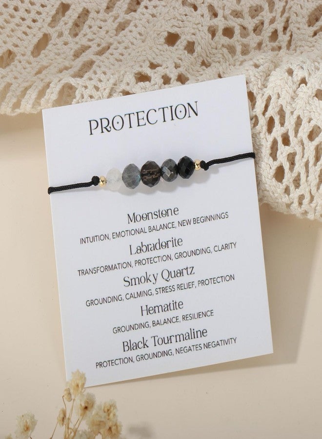 AULSIEY Empath Protection Bracelet for Women, Natural Healing Crystal Beaded Bracelet,Anxiety Good Luck Bracelet,Spiritual Emotional Gifts Hope Bracelets for Women - Image 3