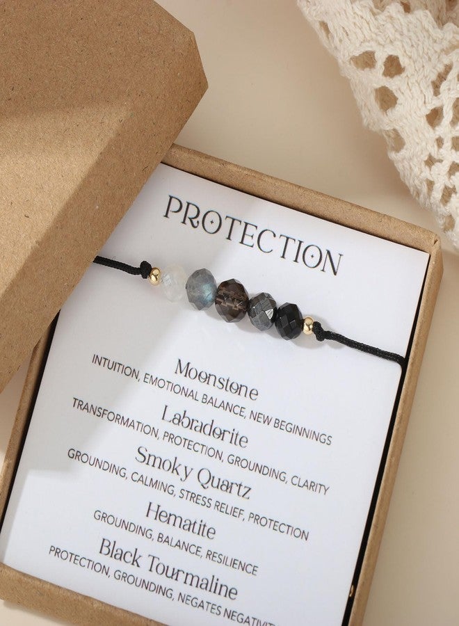 AULSIEY Empath Protection Bracelet for Women, Natural Healing Crystal Beaded Bracelet,Anxiety Good Luck Bracelet,Spiritual Emotional Gifts Hope Bracelets for Women - Image 2