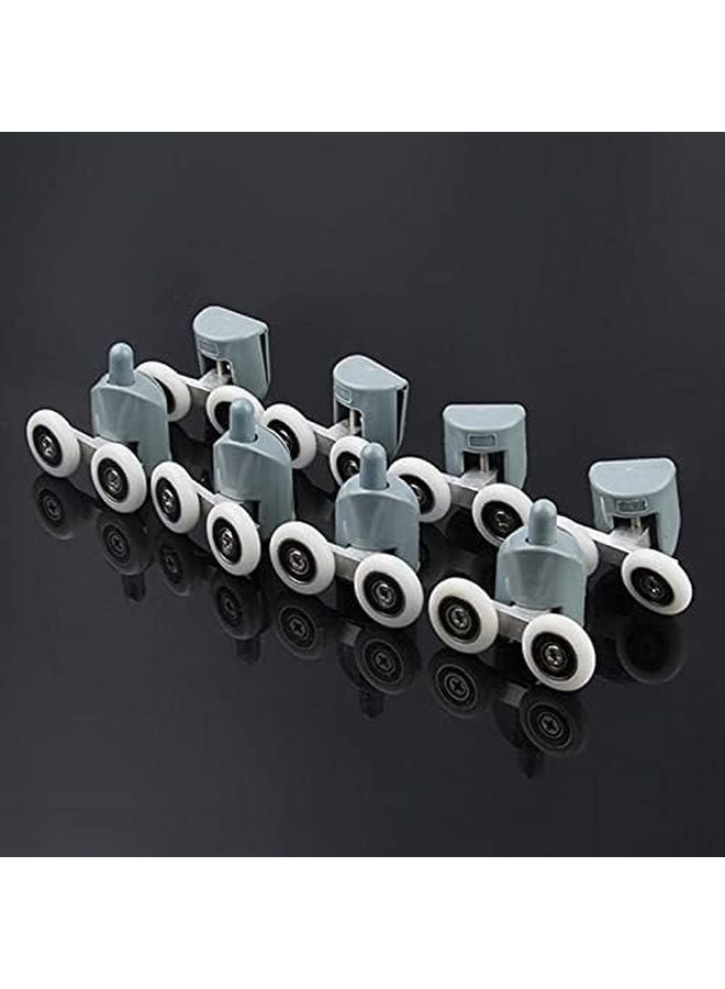 Zinc Alloy Shower Door Roller Wheel Pulley Bearing 19mm 2pcs Upper 2pcs Lower - Image 3