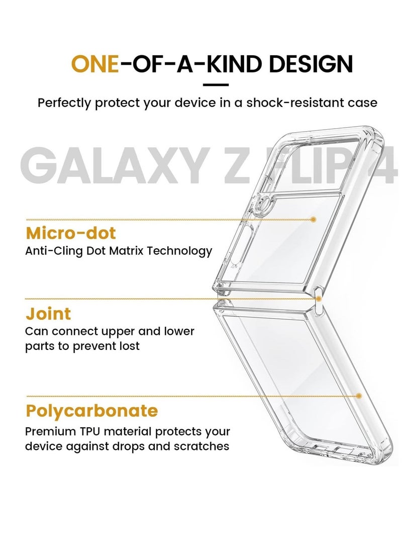 ELTRAZONE for Samsung Galaxy Z Flip 4 Case, Galaxy Z Flip 4 Clear Case [Anti-Yellow] Slim Thin Premium TPU Crystal Shockproof Protective Cover Case for Samsung Galaxy Z Flip 4 5G 2022 - Full Clear - Image 3