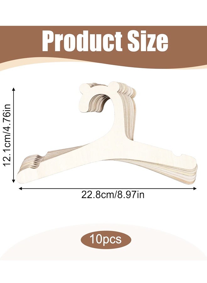 10 Pack 9inch Cute Baby Hanger with Bear Ears Non Slip Wooden Children's Hanger Newborn Hangers for Baby Kids Toddler Coat Clothes - Image 2