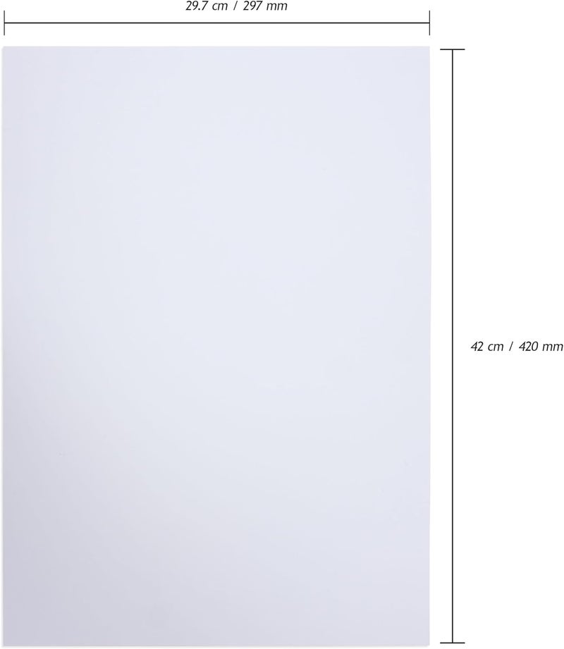 FIS Coloured Cards, 160 GSM, A3 Size (29.7x42.0cm), Pack of 50 Sheets, White Color - Image 4
