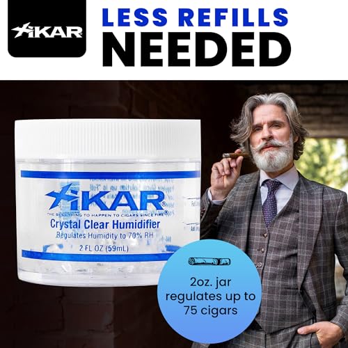 XIKAR Crystal Gel Humidifier Jar for Cigar Humidors, 2oz - Reusable Crystals for Premium Cigar Humidification - Regulates 70% Relative Humidity and Lasts up to 90 Days, Ideal for 75 Cigars - Image 4