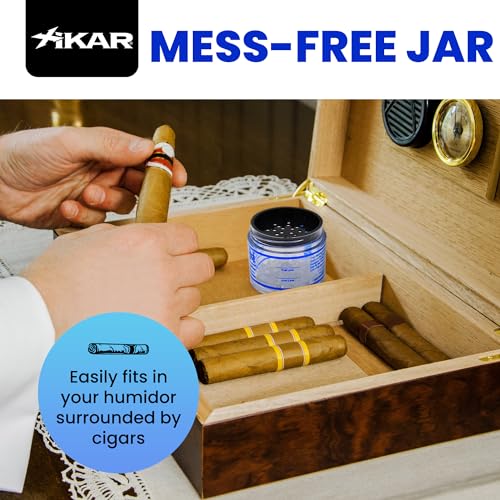 XIKAR Crystal Gel Humidifier Jar for Cigar Humidors, 2oz - Reusable Crystals for Premium Cigar Humidification - Regulates 70% Relative Humidity and Lasts up to 90 Days, Ideal for 75 Cigars - Image 5