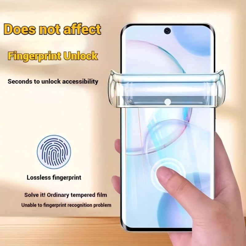 4 Pack High Definition Hydrogel Screen Protector Compatible With Huawei Nova 8 Series Also Fits Mate 70 70 Pro 70 Pro Plus 60 60 Pro Pura 70 P60 P50 P40 P30 And P20 Series - Image 3