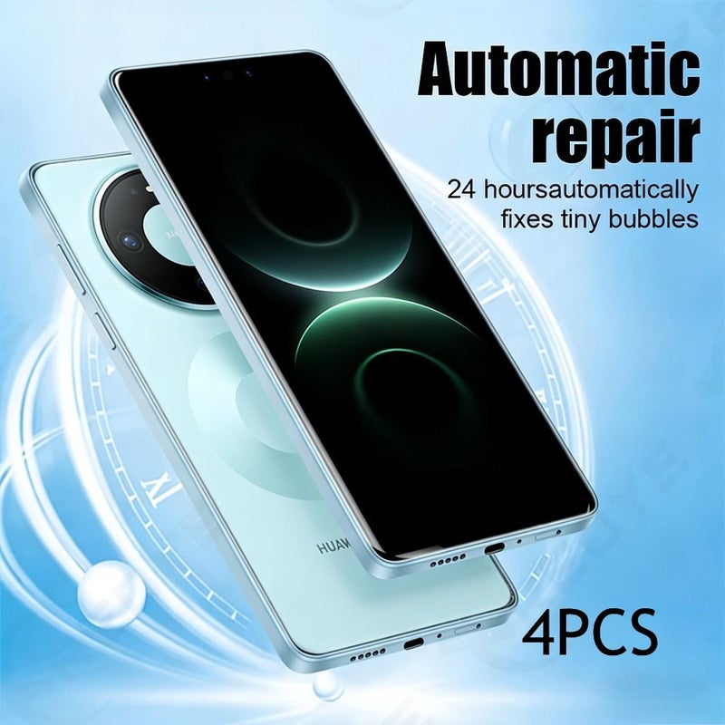 4 Pack High Definition Hydrogel Screen Protector Compatible With Huawei Nova 8 Series Also Fits Mate 70 70 Pro 70 Pro Plus 60 60 Pro Pura 70 P60 P50 P40 P30 And P20 Series - Image 1