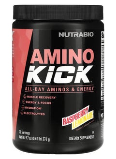 NutraBio Amino Kick Raspberry Lemonade 0.61 lb (276 g) 