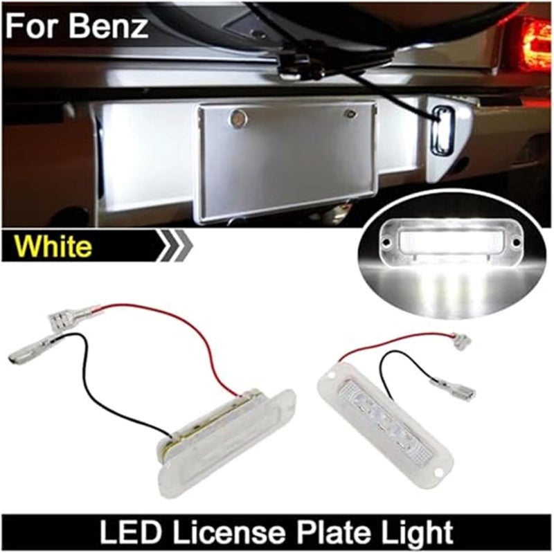 Wivplex 2Pcs White License Plate Light for Benz G-Class - Image 4