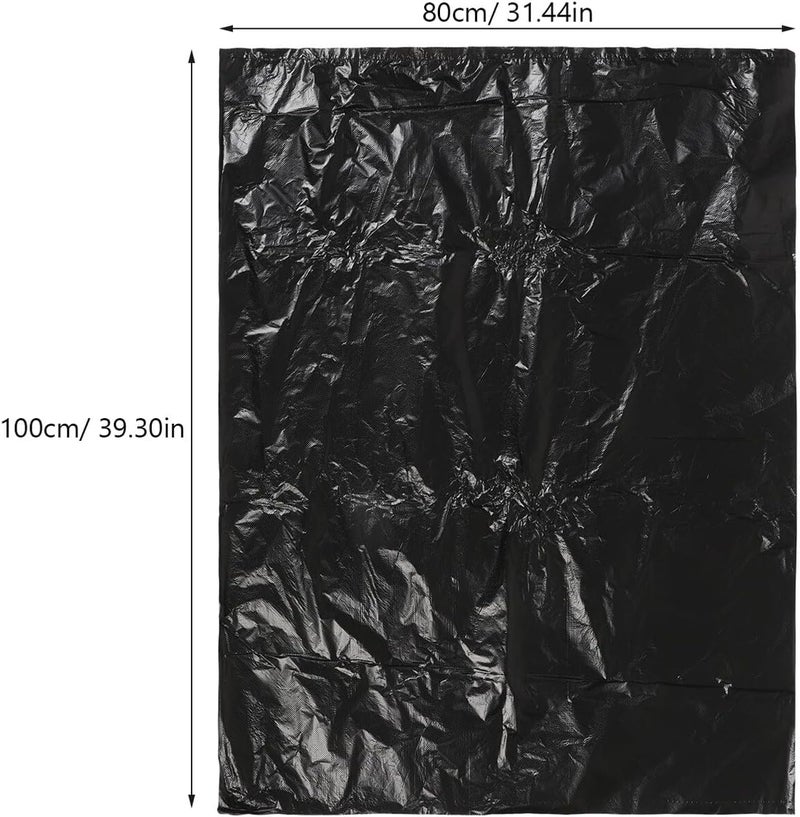 Homoyoyo Black Trash Bags 80×100cm 2.5 Mil Thick 25pcs Plastic Garbage Bags for Kitchen Bathroom Office Wastebasket Liners - Image 2