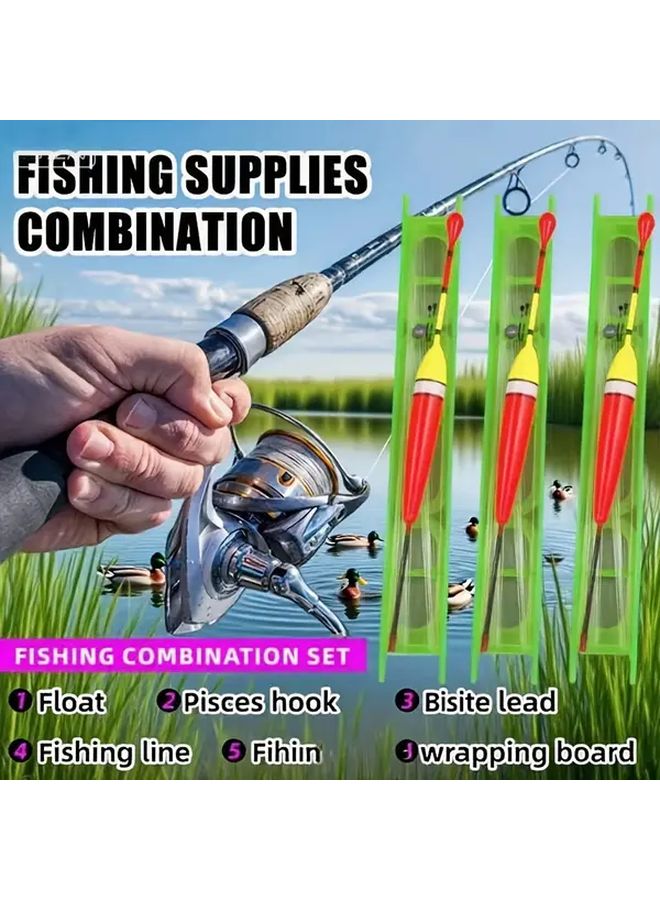 3pcs Pre Tied Surf Fishing Rigs with Floats Line Hooks Ready to Use Fishing Gear Set - Image 2