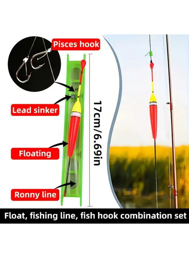 3pcs Pre Tied Surf Fishing Rigs with Floats Line Hooks Ready to Use Fishing Gear Set - Image 3