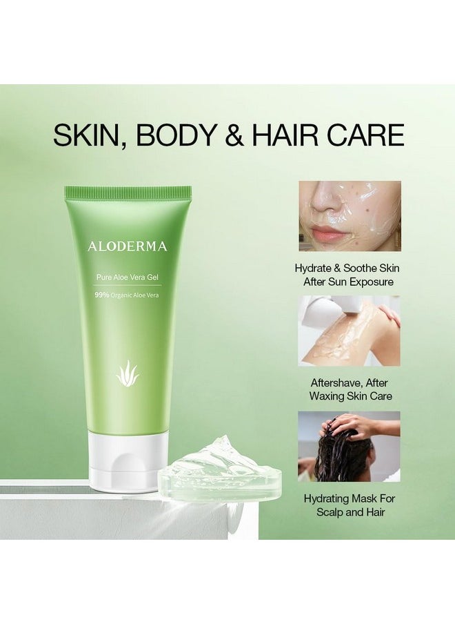 Aloderma Aloderma 99% Organic Aloe Vera Gel for Face Made within 12 Hours of Harvest - Natural Hydrating Pure Aloe Vera Gel for Soothing Skincare - Moisturizing Aloe Gel for Skin, Face, & Sensitive Skin, 4oz  - Image 3