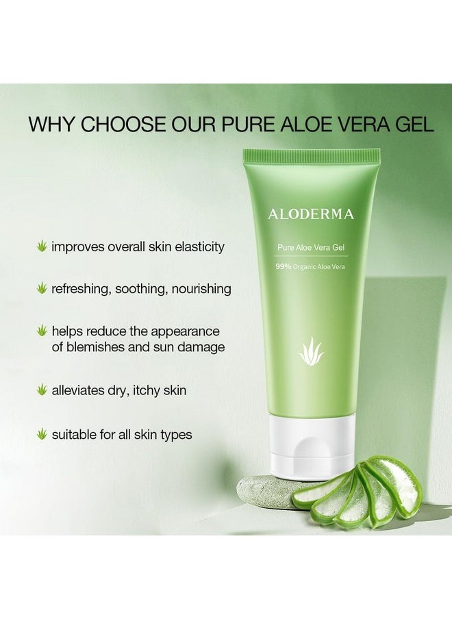 Aloderma Aloderma 99% Organic Aloe Vera Gel for Face Made within 12 Hours of Harvest - Natural Hydrating Pure Aloe Vera Gel for Soothing Skincare - Moisturizing Aloe Gel for Skin, Face, & Sensitive Skin, 4oz  - Image 2
