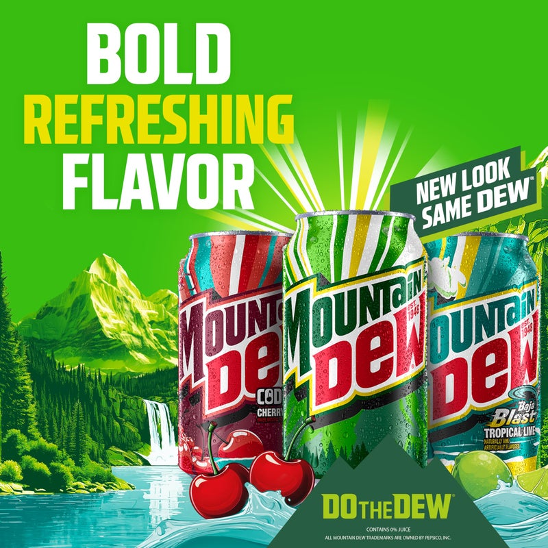 Mountain Dew صودا ماونتن ديو، علب صغيرة، 7.5 أونصة سائلة (عبوة من 10) - Image 5