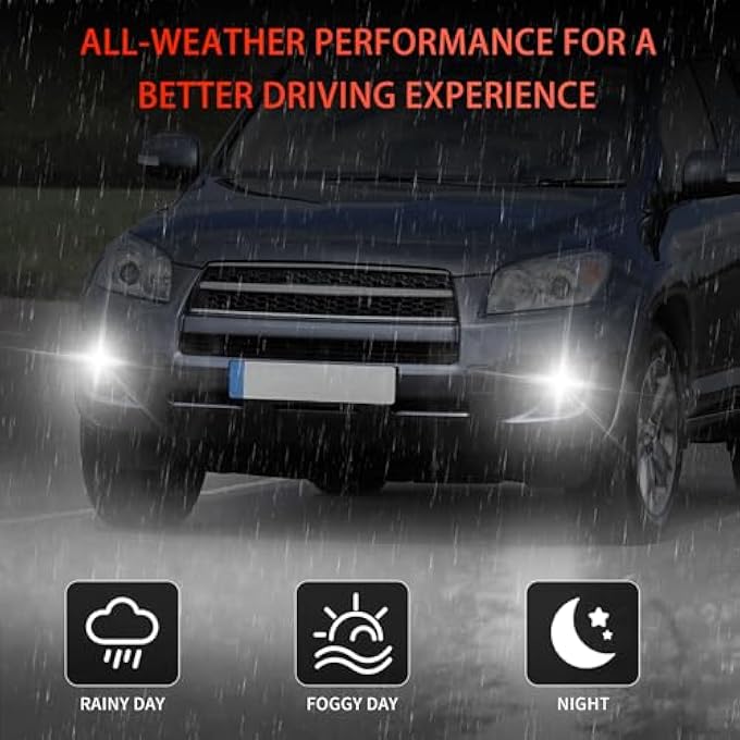 ريحني زوج واحد من مصابيح الضباب LED لسيارة تويوتا كورولا 2009-2013، تاكوما 2012-2015، 4 رانر 2007-2014، راف 4 ماتريكس أفالون، بريوس سولارا فينزا ياريس 2006، سكيون لكزس Gs350 Hs250H IsF - Image 5