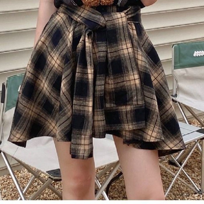 Summer Chic Teddy Tee  Checkered Skirt Set two-piece set - Image 2