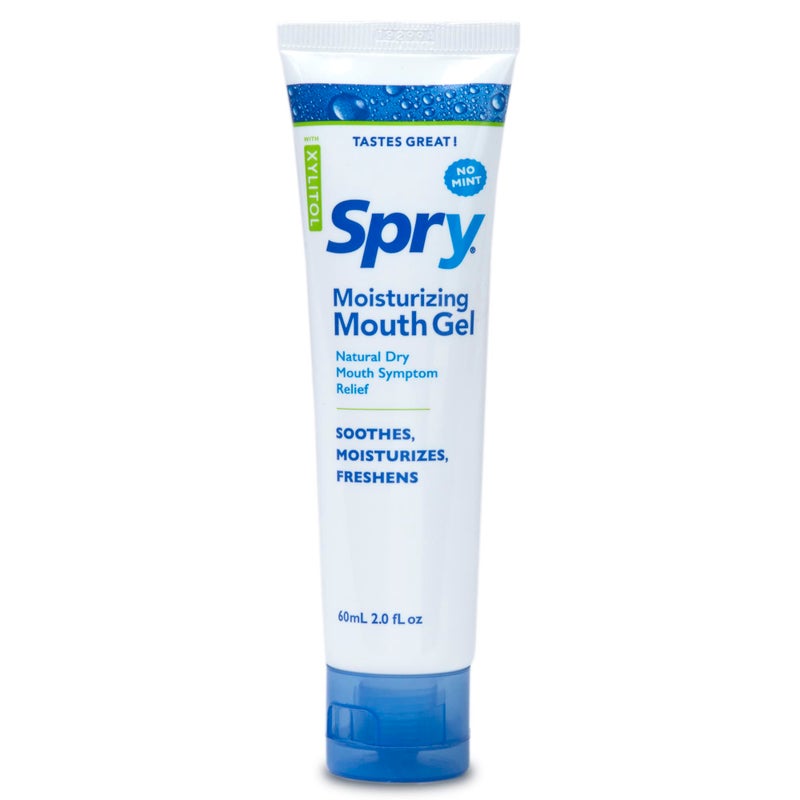 Spry Natural Xylitol Dry Mouth Relief Gel - Long Lasting, Mint-Free, Sugar-Free Moisturizer, Stimulate Saliva Flow and Stop Bad Breath, Original Flavor, 2 oz - Image 1