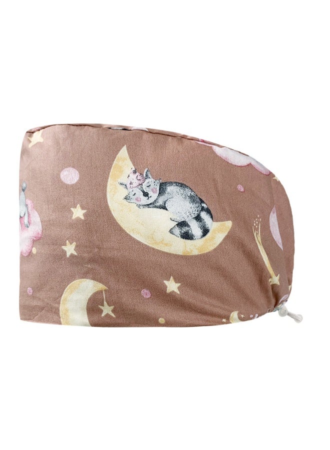 NIBEMINENT Scrub Caps Dust Proof Cap Nursing Work Hats  Cotton Women Men Veterinary Dental Clinic Chef Cooking Hats