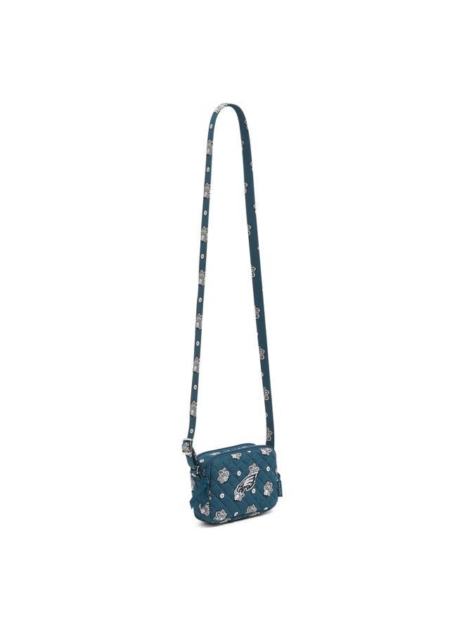 Vera Bradley Cotton NFL Small Stadium Crossbody Bag, Philadelphia Eagles on Green/Black Bandana - Image 3
