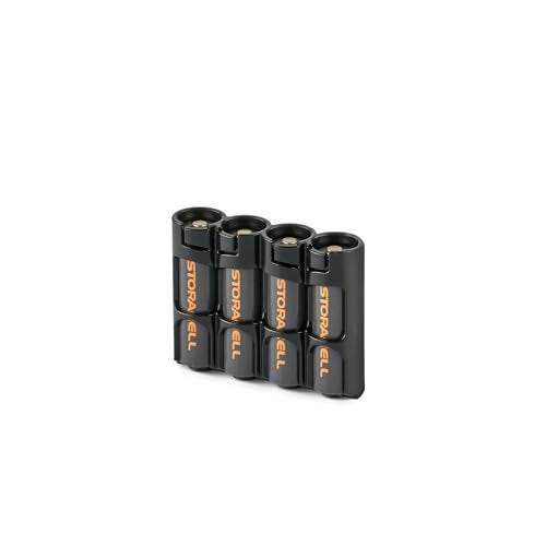 Storacell AA Battery Storage Caddy by Storacell, Black, Holds 4 Batteries (Not included) - Image 1