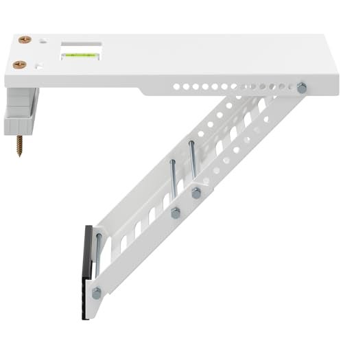 LuckIn Air Conditioner Support Bracket Heavy Duty Window AC Bracket Universal Fit for 500012000 BTU AC Units Holds Up to 85lbs Adjustable Extender Leg Builtin Bubble Spirit Level - Image 1