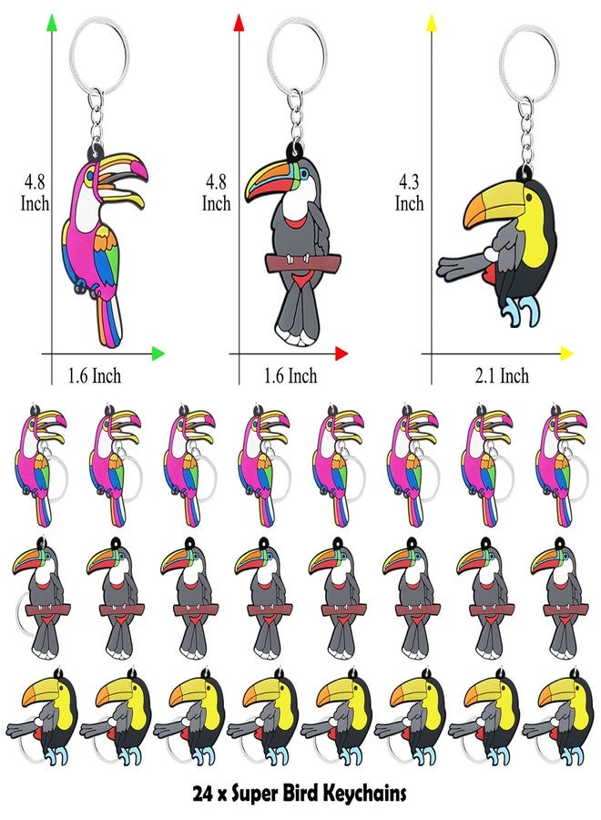 CiciBear 24 Pack Toucan Party Return Favors for Summer Party, Zoo Animals Party, Bird Theme Party Decor, Animal Lover, Kids Birthday, Baby Shower - Image 2