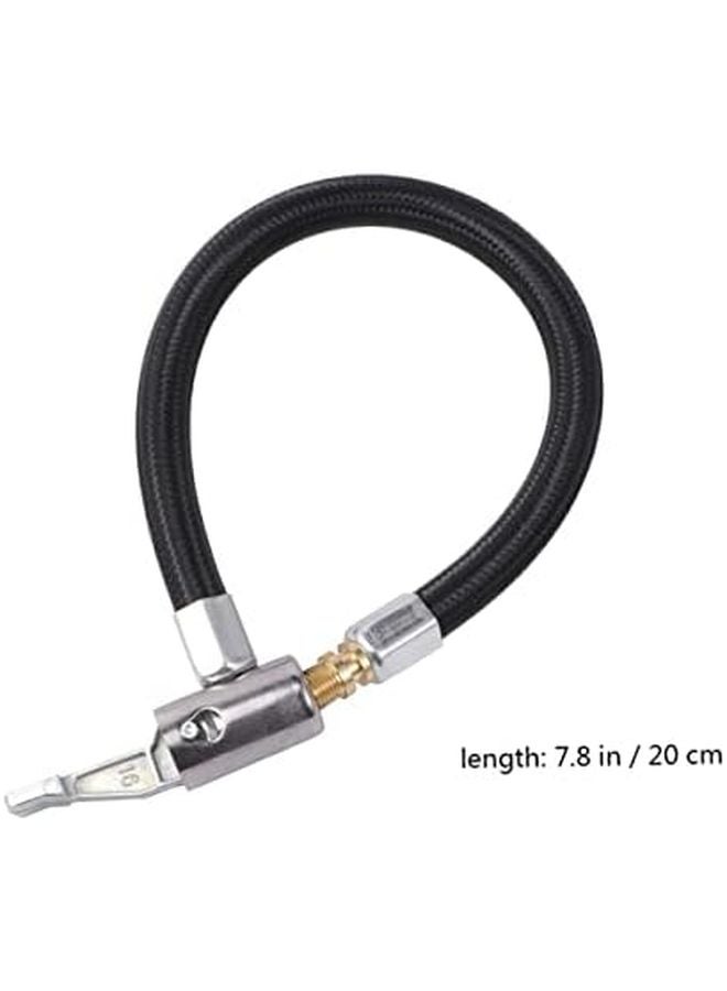 2 قطعة سوداء من أداة تثبيت هواء مع محول خرطوم لإطارات الدراجات النارية والسيارات - Image 3