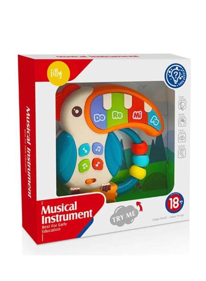 Filly Musical Instrument Electronic Baby Toys Cute Parrot Piano With Light And Music - Image 2