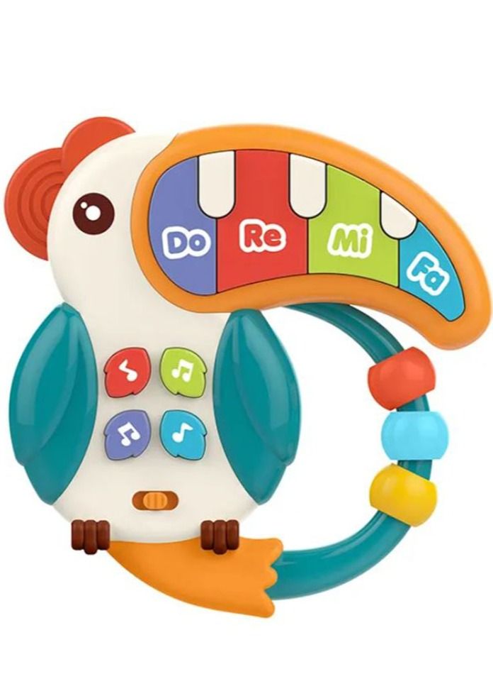 Filly Musical Instrument Electronic Baby Toys Cute Parrot Piano With Light And Music - Image 3