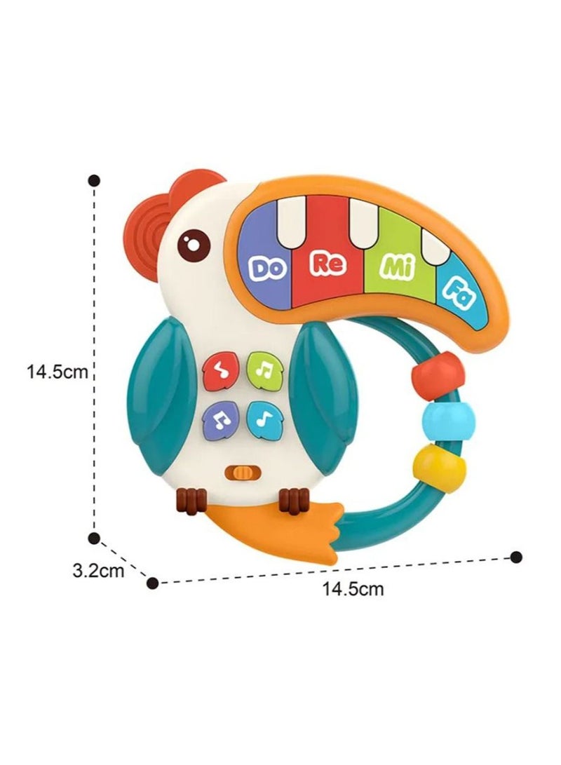 Filly Musical Instrument Electronic Baby Toys Cute Parrot Piano With Light And Music - Image 4